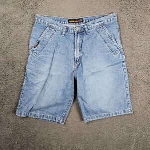 Hammerhead Mens Light Wash Denim Carpenter Shorts Blue Size 36 Y2K Skater Retro